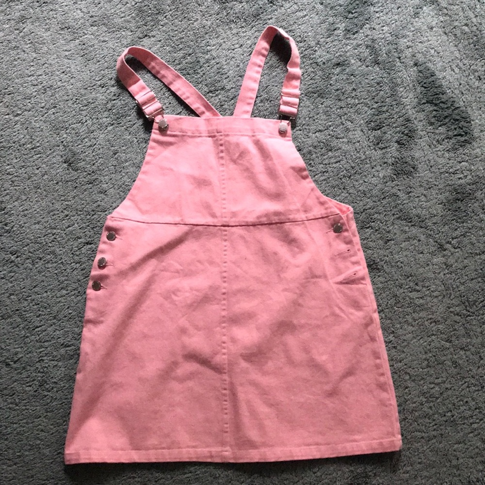 brand new bubble gum pink overall dress